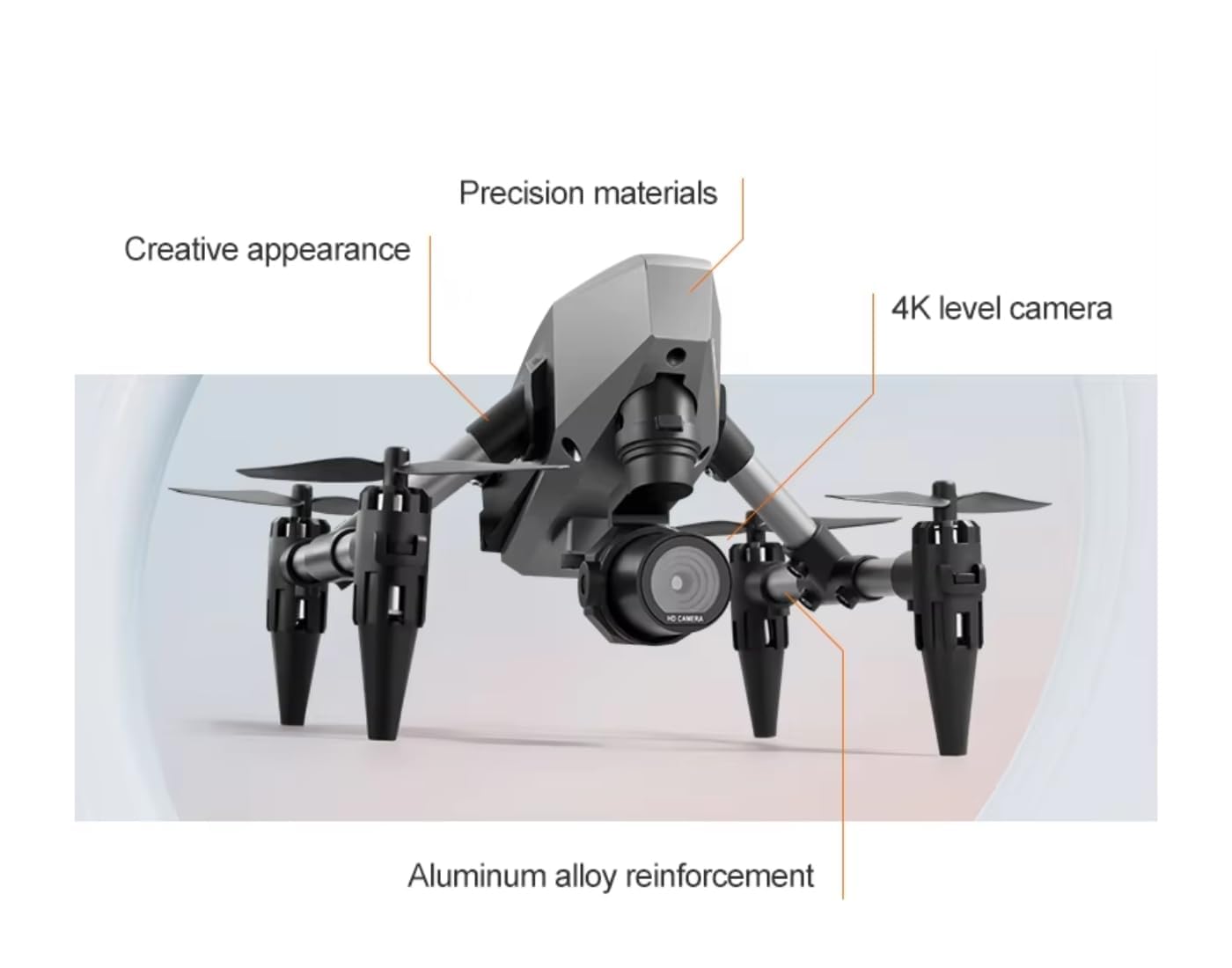 TuneFit SkyLite 4K | Compact Toy Drone with Brushless Motors, Foldable Design & Smart Flight Features