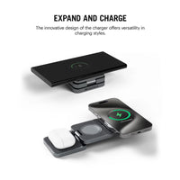 TuneFit Foldaway 3-In-1 Magnetic MagSafe Wireless Charger