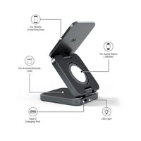 TuneFit Foldaway 3-In-1 Magnetic MagSafe Wireless Charger