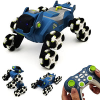 TuneFit RC Robot Dog Stunt Car – Mist Spray, Music, Lights | 2.4GHz Remote Control | Shape-Shifting | Gift for Kids (Ages 6-14)
