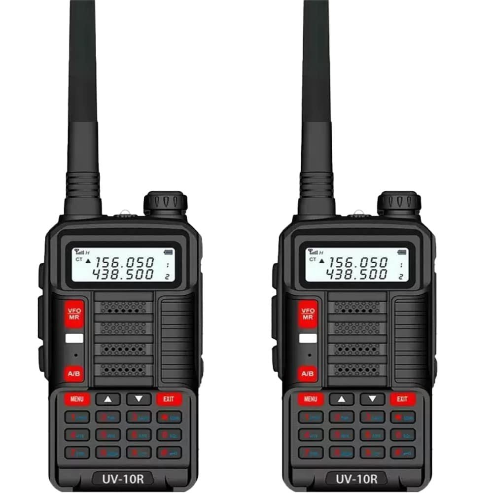 TuneFit UV-10R Dual Band 10W Walkie Talkie | Long Range, Rechargeable, Dual Frequency (VHF/UHF)