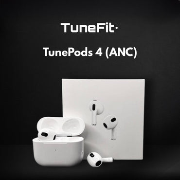 TunePods 4 – ANC, Spatial Audio, Wireless Charging, 30 Hours Battery Life | 100% Hassle-Free Warranty