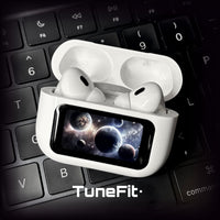 TunePods Screen 2 – Premium Wireless Earbuds with Touch Display, ANC, and GPS Tracking